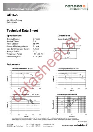 CR1620.IB 400/CASE datasheet  